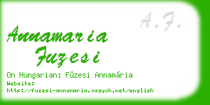 annamaria fuzesi business card