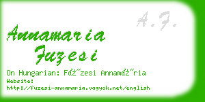 annamaria fuzesi business card